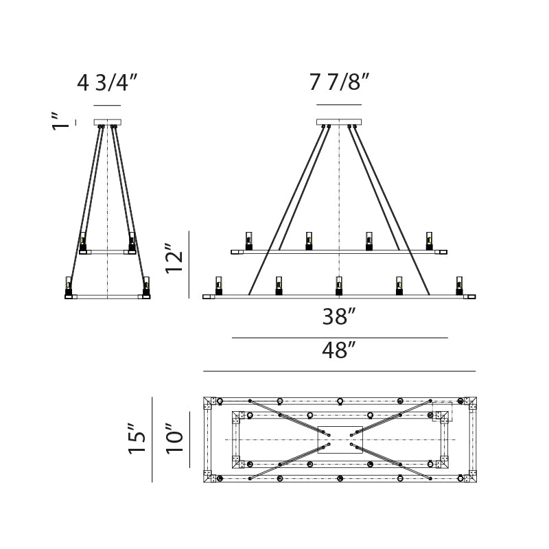 Luminaire suspendu | CASCADIAN - Laiton