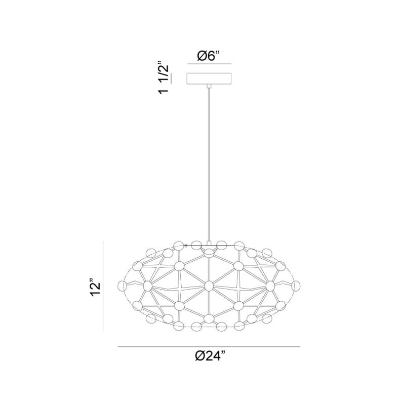 Luminaire suspendu | CORAL - Or