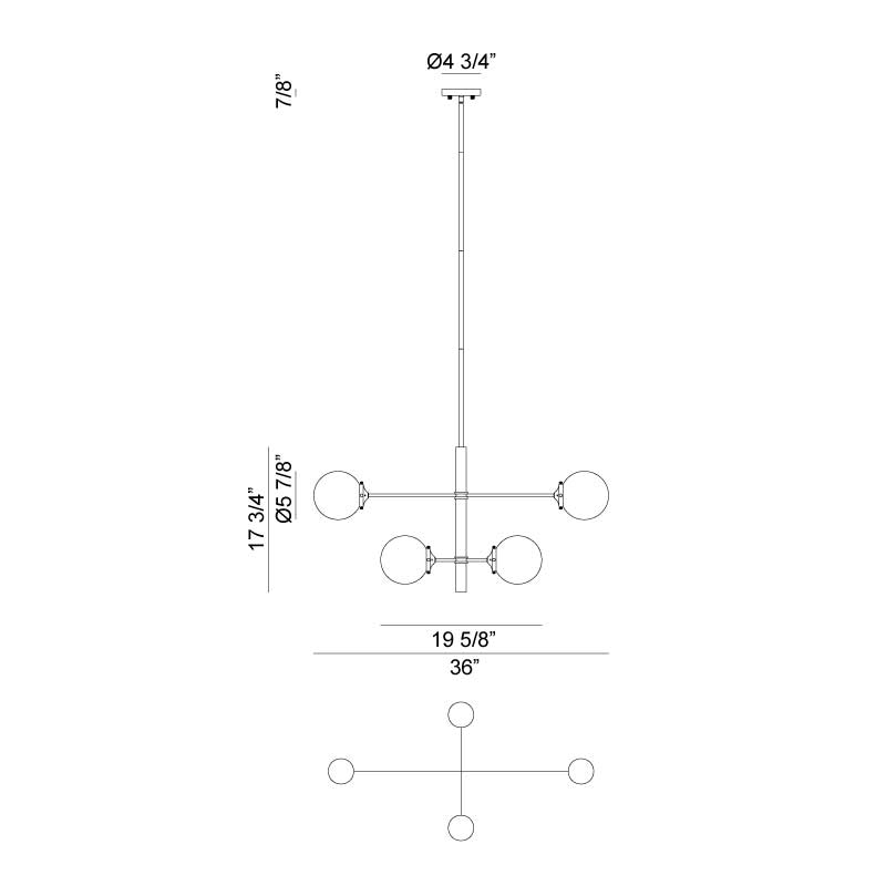 Luminaire suspendu | ENCHANT - Laiton — Abat-jour fermé