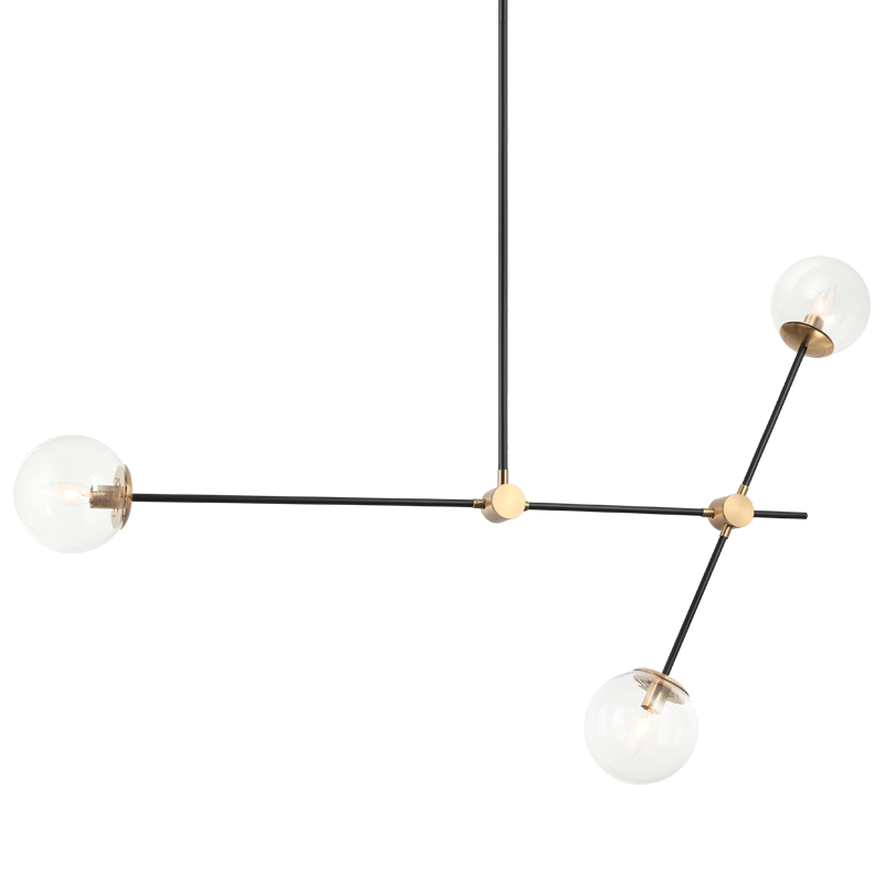 Luminaire suspendu | COSMIC - Laiton — Abat-jour fermé