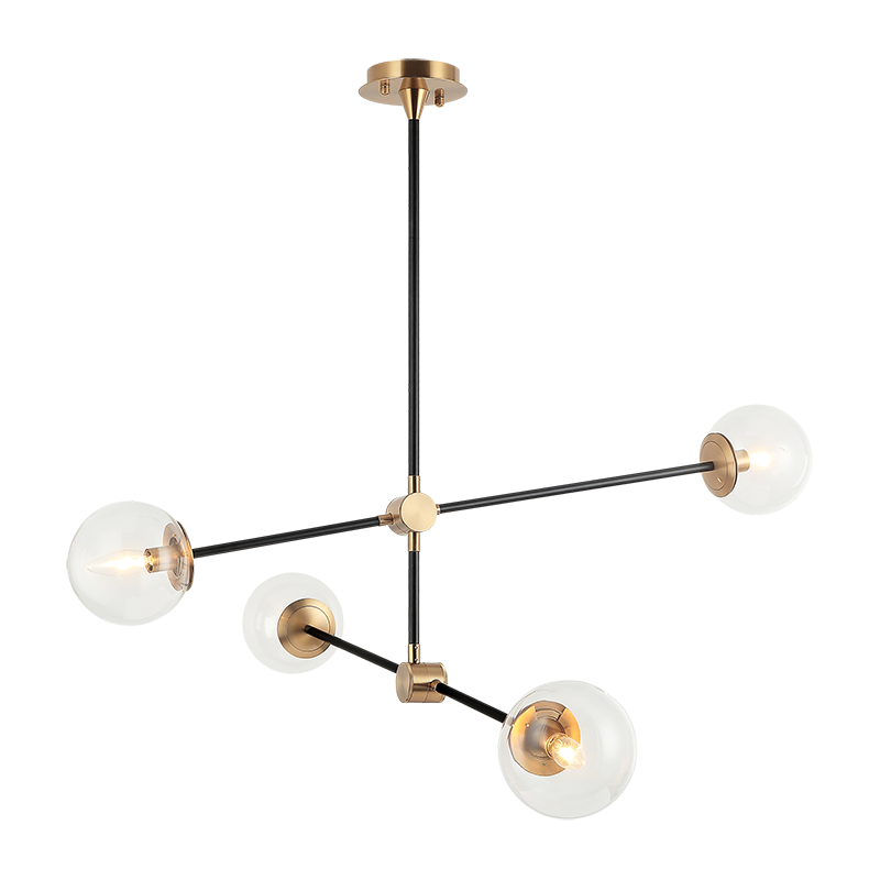 Luminaire suspendu | COSMIC - Laiton — Abat-jour fermé