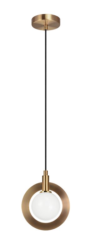 Luminaire suspendu | ASTRO - Laiton — Abat-jour ouvert