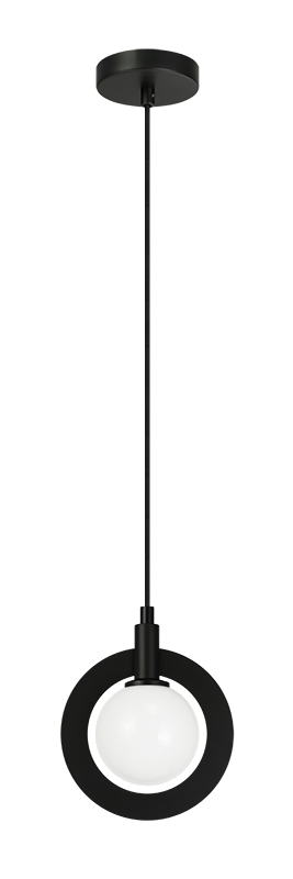 Luminaire suspendu | ASTRO - Noir — Abat-jour ouvert