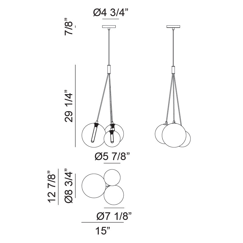 Luminaire suspendu Noir | MAGMA - Noir