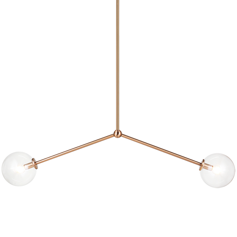 Luminaire suspendu | NOVO - Laiton — Abat-jour fermé