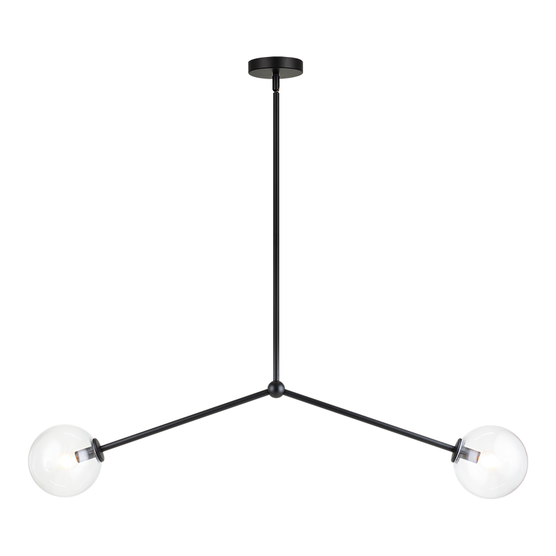 Luminaire suspendu | NOVO - Noir — Abat-jour fermé