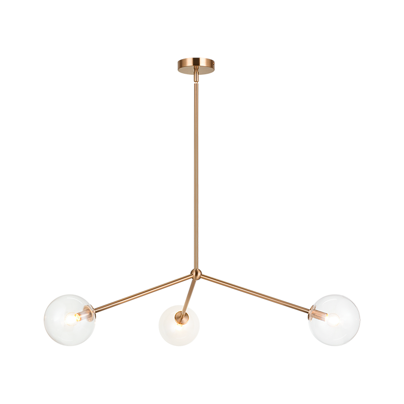 Luminaire suspendu | NOVO - Laiton — Abat-jour fermé