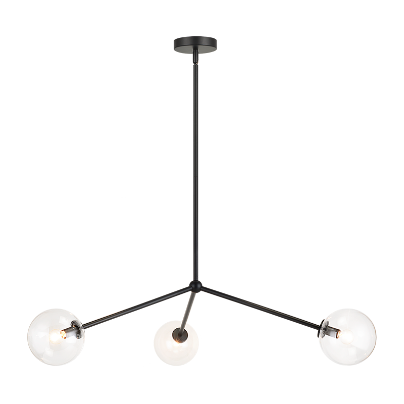 Luminaire suspendu | NOVO - Noir — Abat-jour fermé