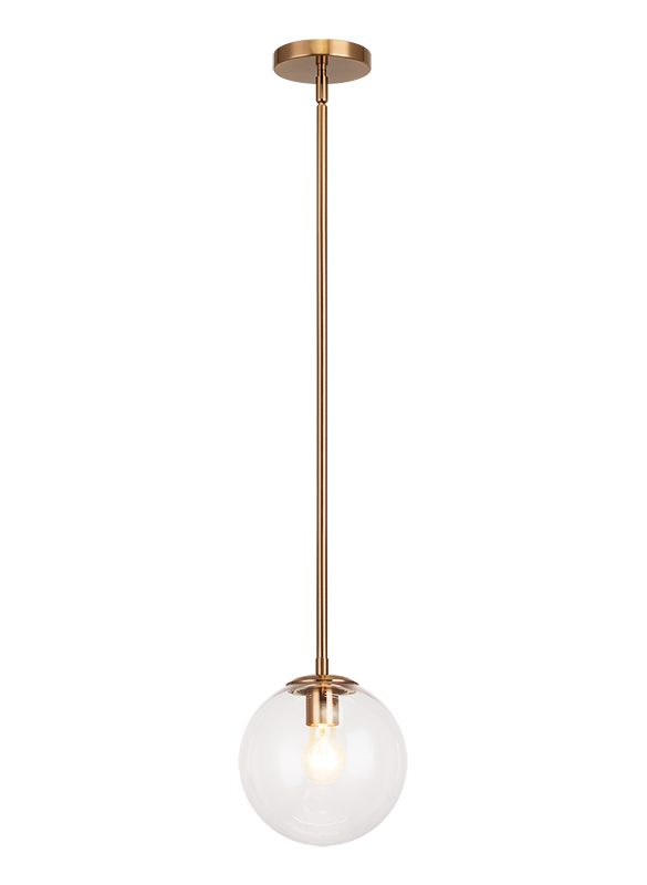 Luminaire suspendu | NOVO - Laiton — Abat-jour fermé