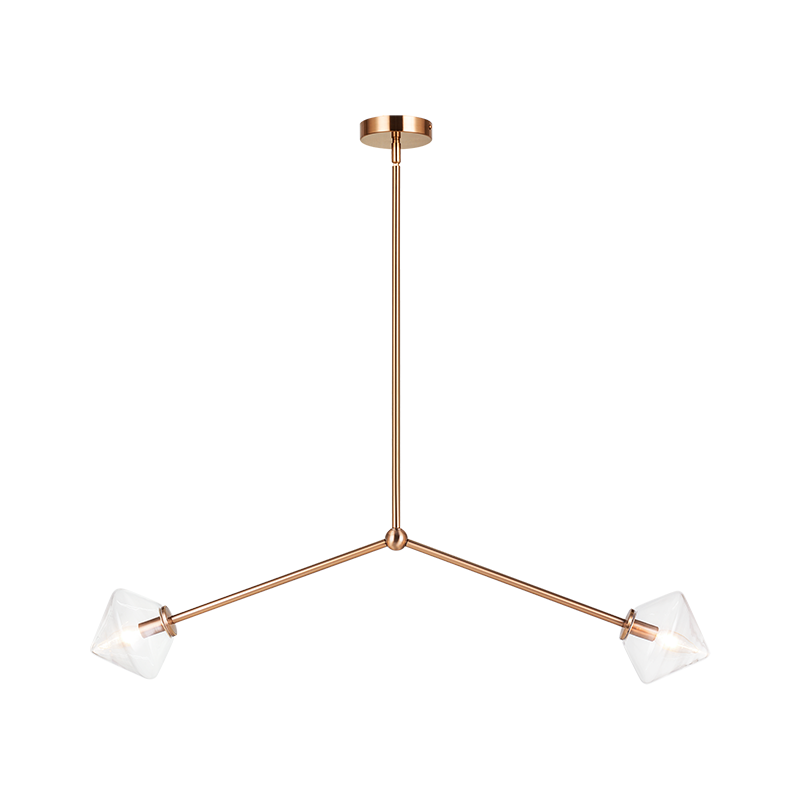 Luminaire suspendu | NOVO - Laiton — Abat-jour fermé