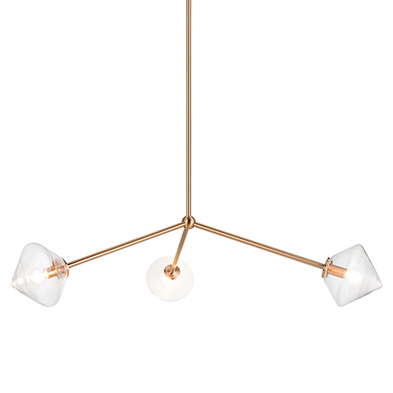 Luminaire suspendu | NOVO - Laiton — Abat-jour fermé