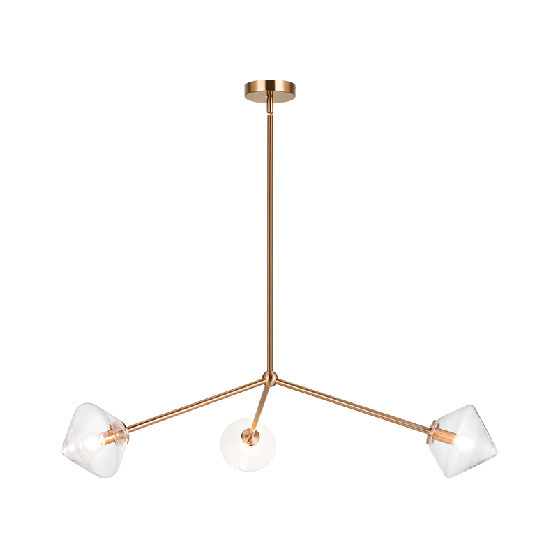 Luminaire suspendu | NOVO - Laiton — Abat-jour fermé