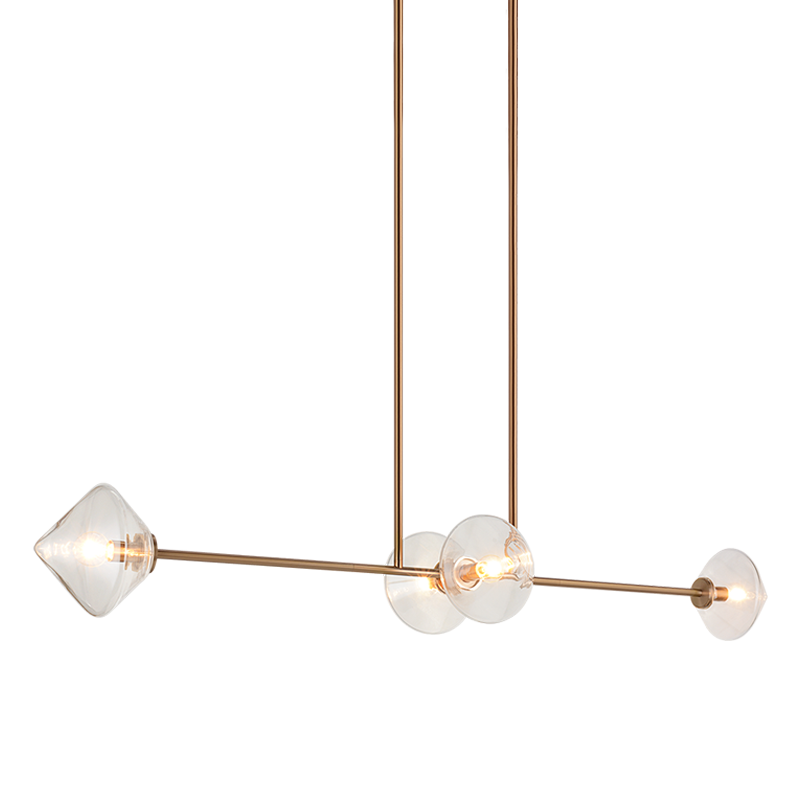 Luminaire suspendu | NOVO - Laiton — Abat-jour fermé