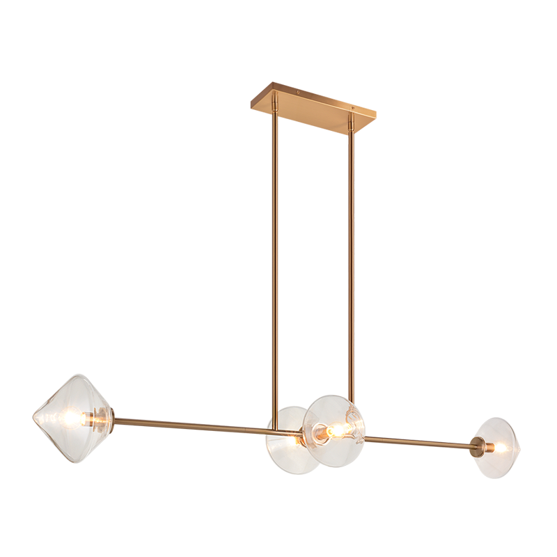 Luminaire suspendu | NOVO - Laiton — Abat-jour fermé