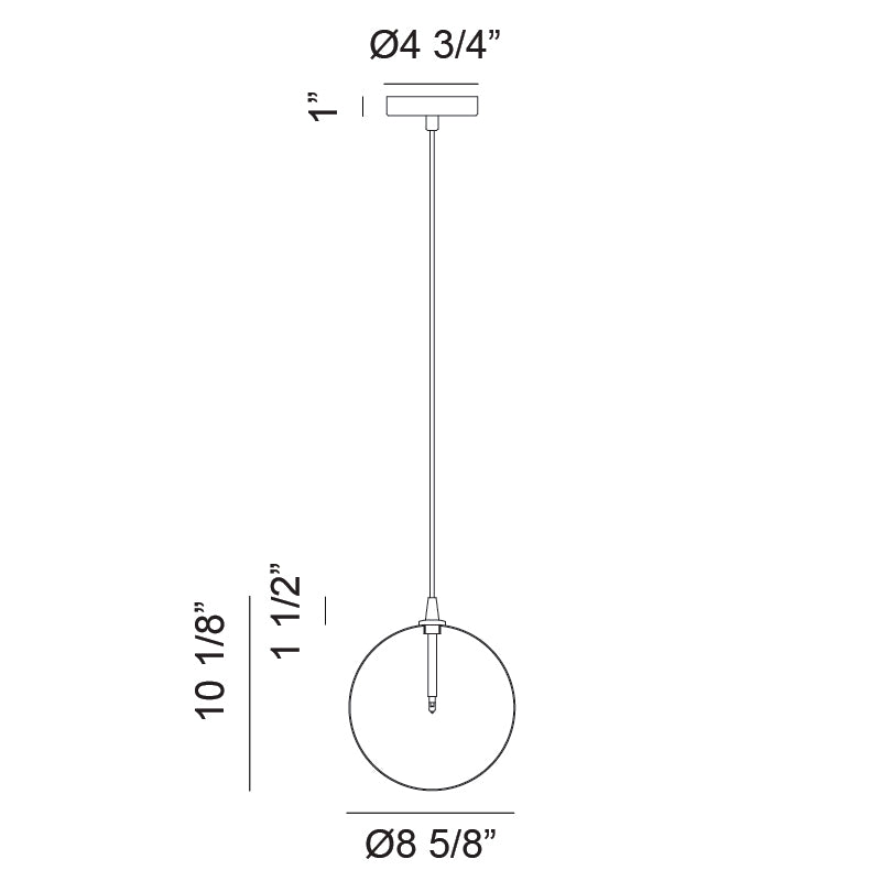 Luminaire suspendu | BOLHA - Noir