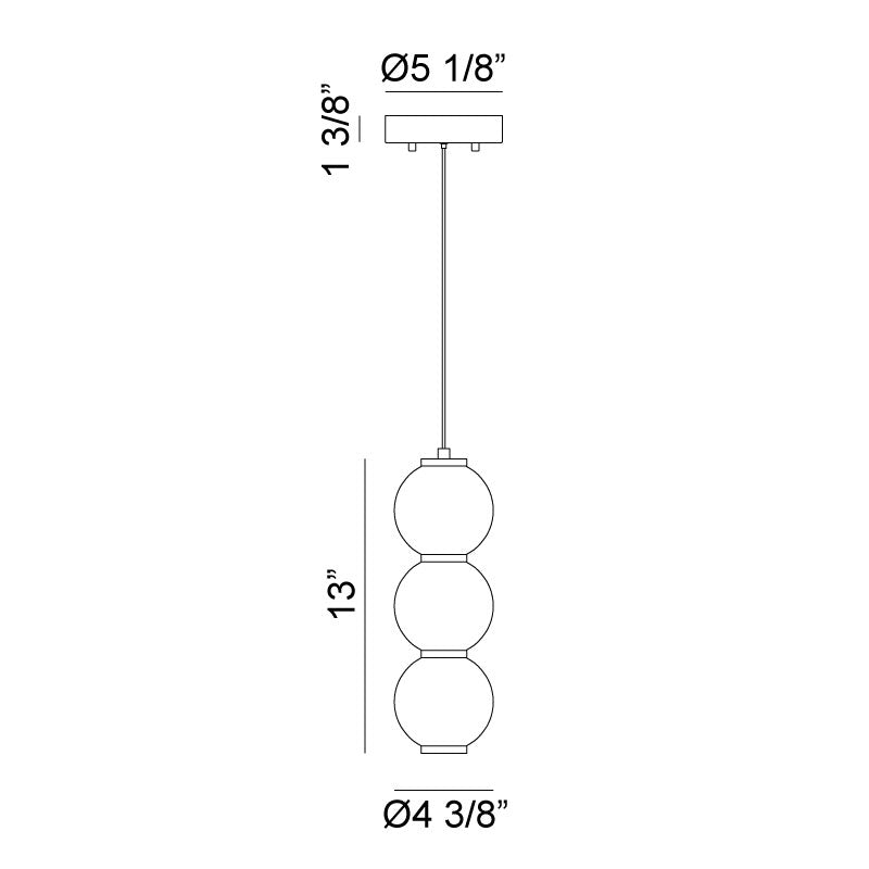 Luminaire suspendu | DANGO - Or oxydé