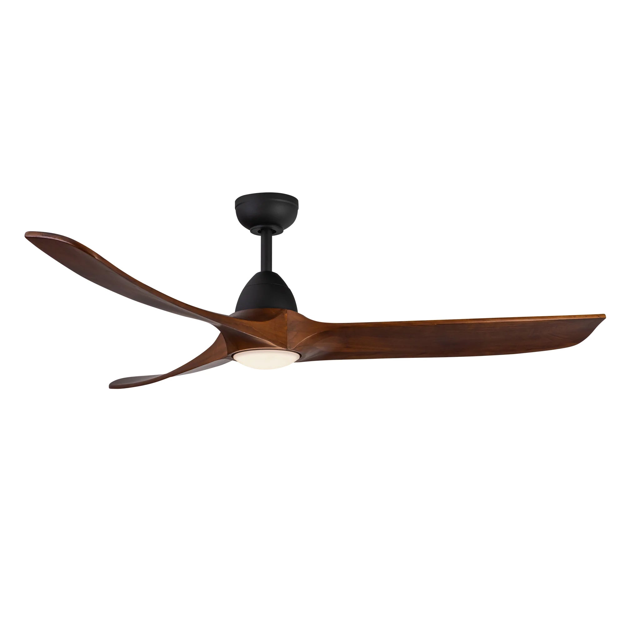 Ventilateur Noir mat et noyer foncé | BAYLOR