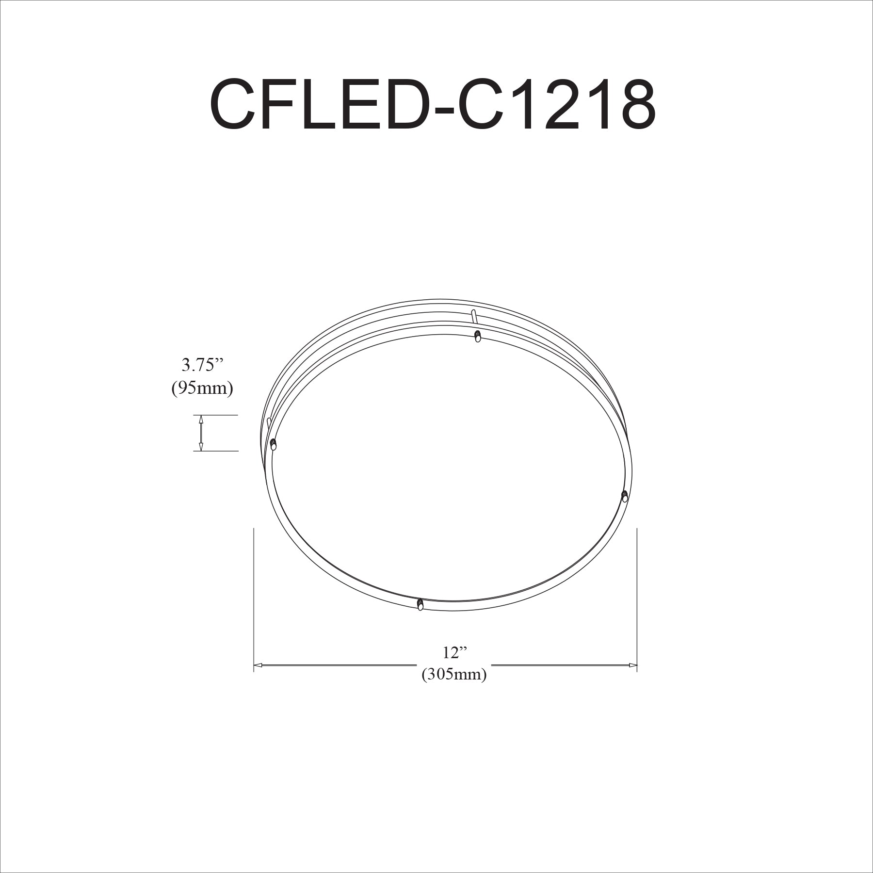 Plafonnier Blanc | LED — 12 po