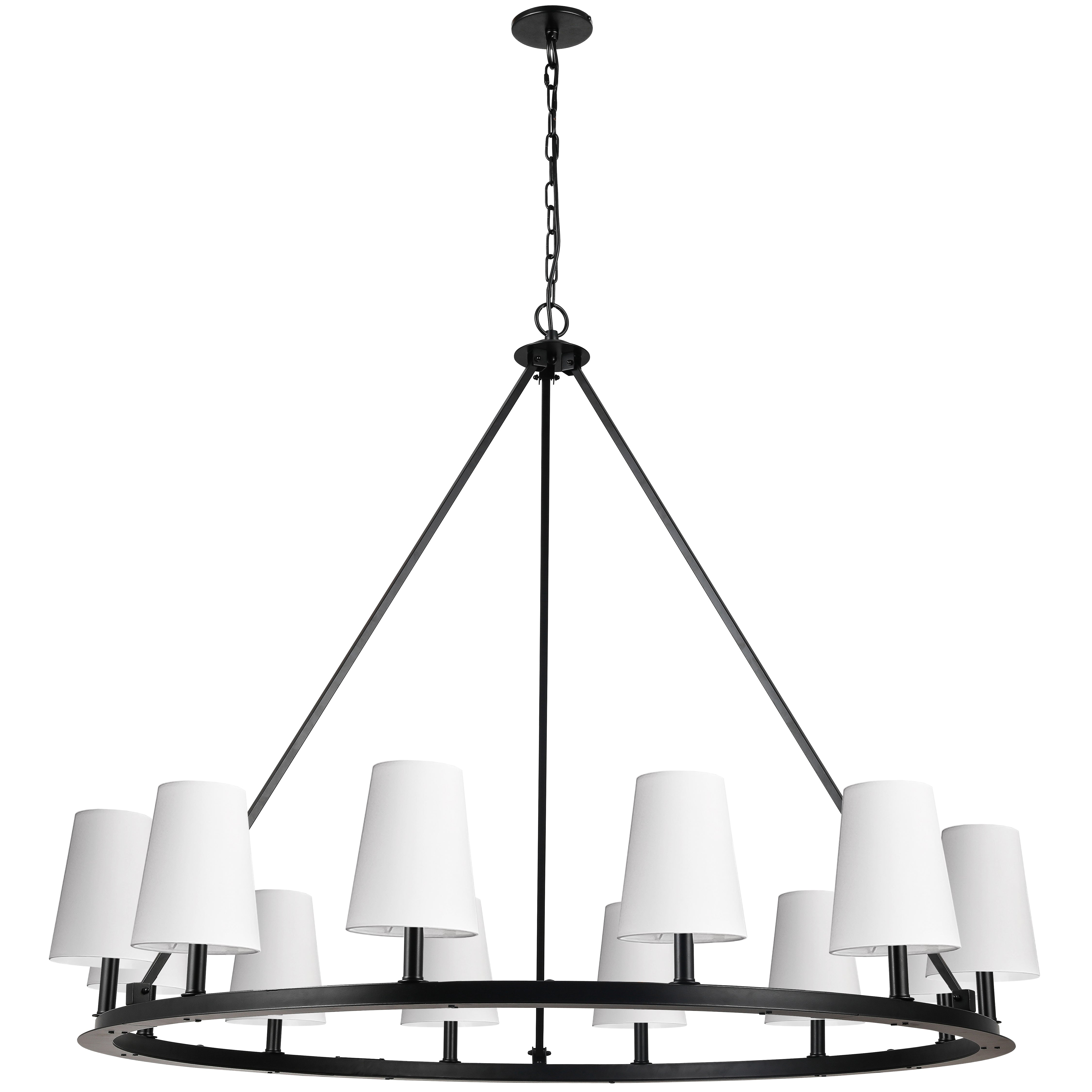 Luminaire suspendu Noir | COLBY — 52 po