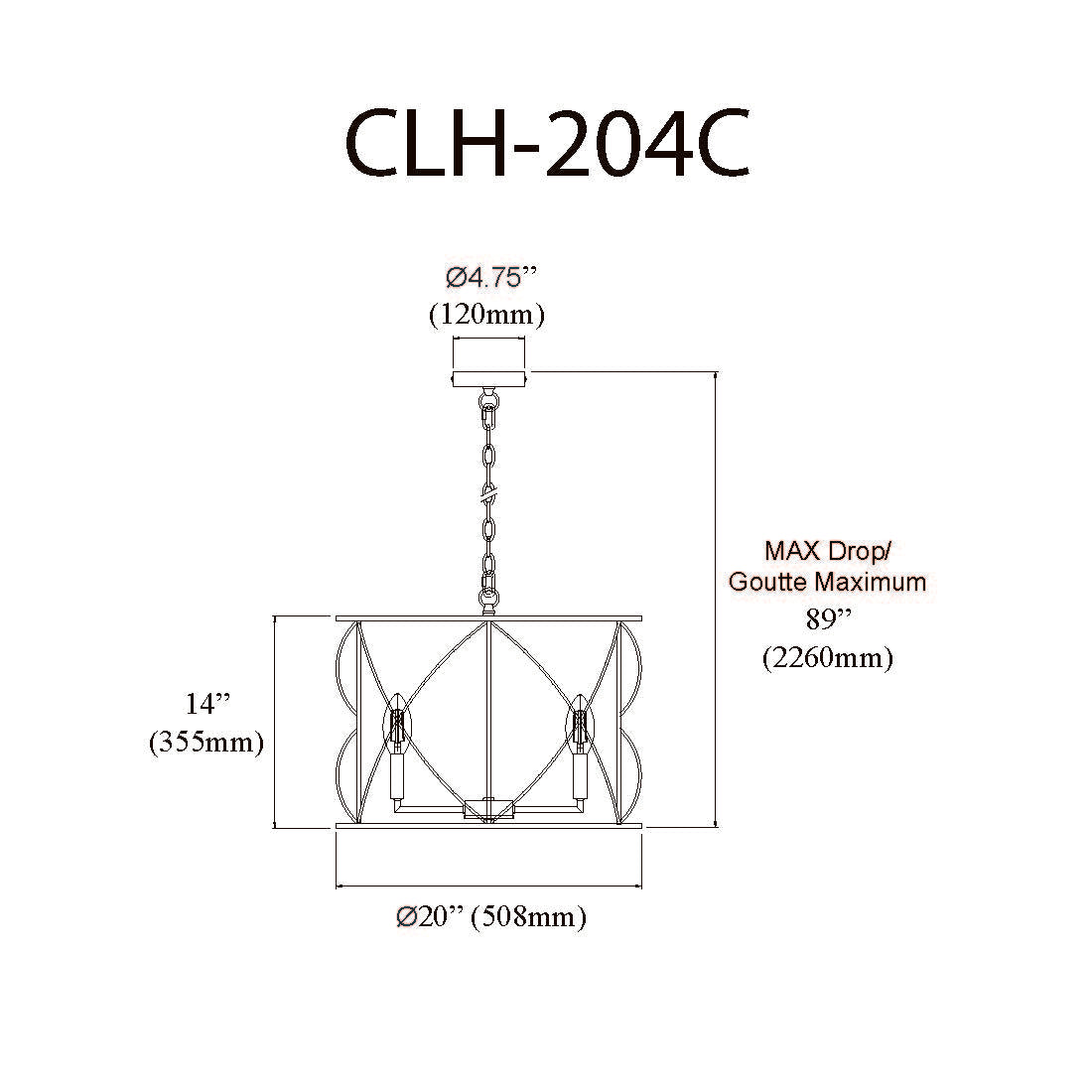 Luminaire suspendu Laiton vieilli | CALAH
