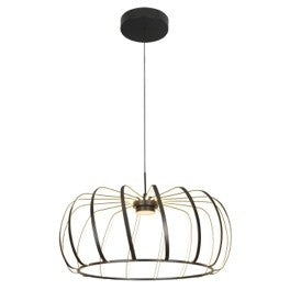CONTORTO Luminaire suspendu Noir DEL INTÉGRÉ - CN 9472-BK | CREATION NOVA