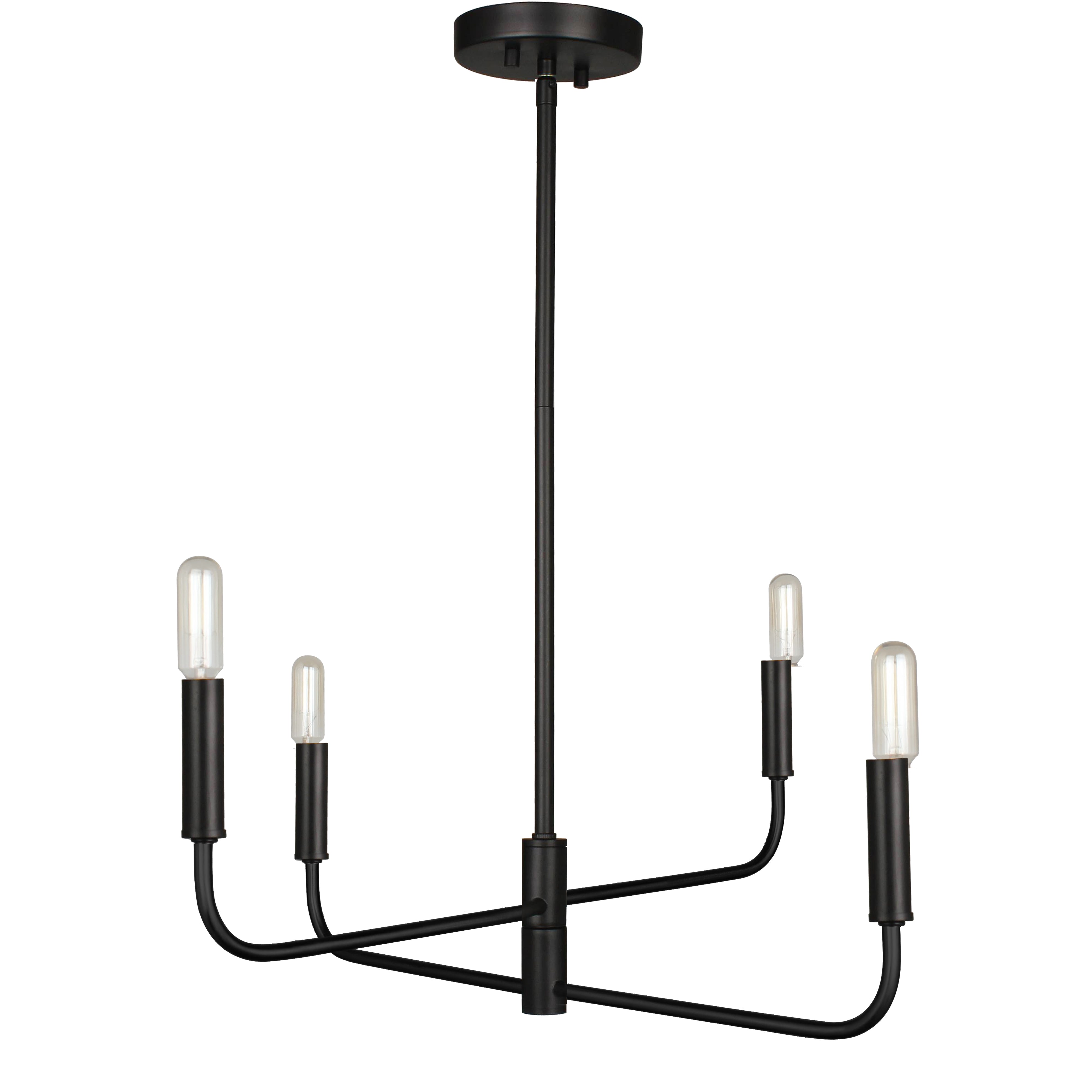 CATALINA Chandelier Noir DEL INTÉGRÉ - CNA-244C-MB | DAINOLITE