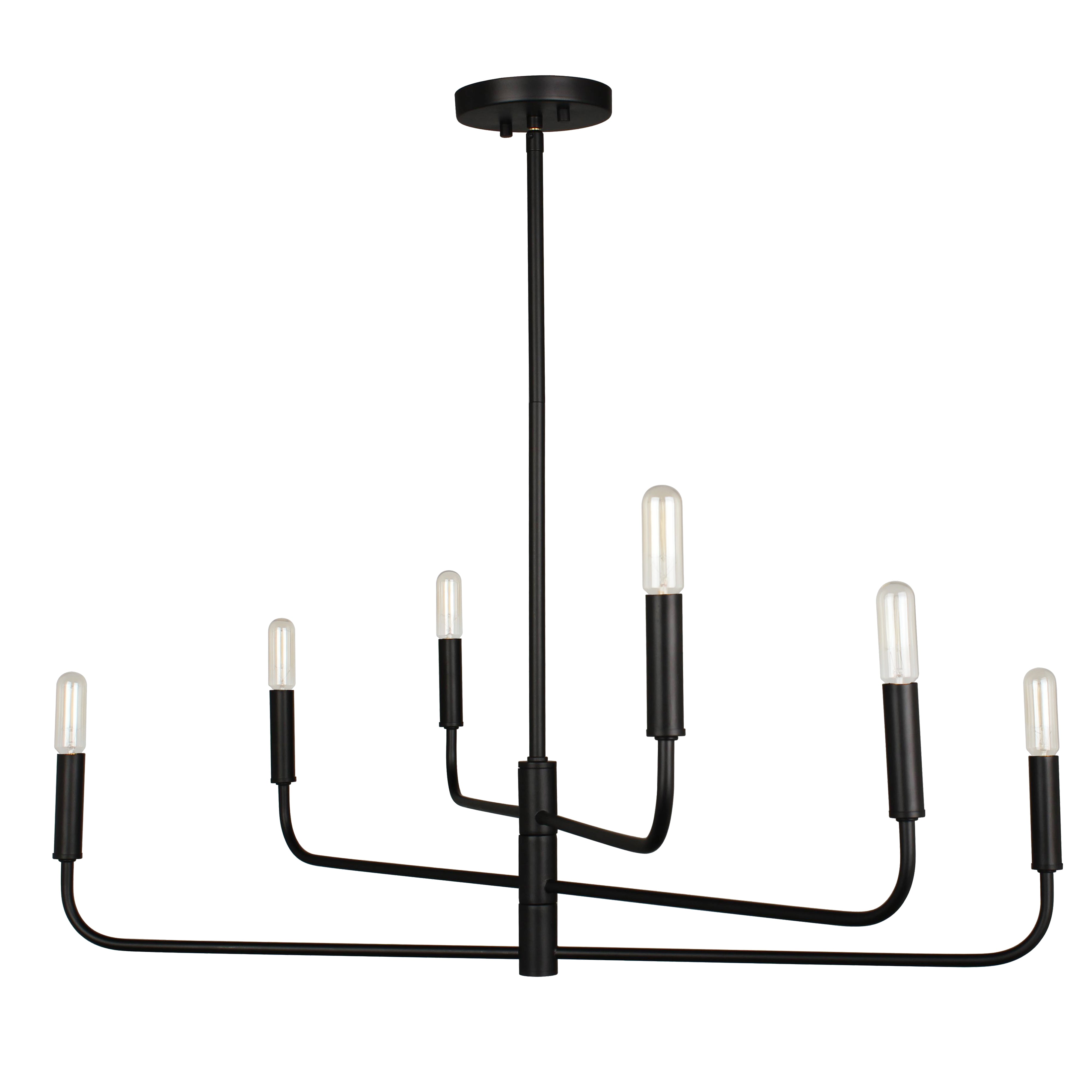 CATALINA Chandelier Noir DEL INTÉGRÉ - CNA-326C-MB | DAINOLITE