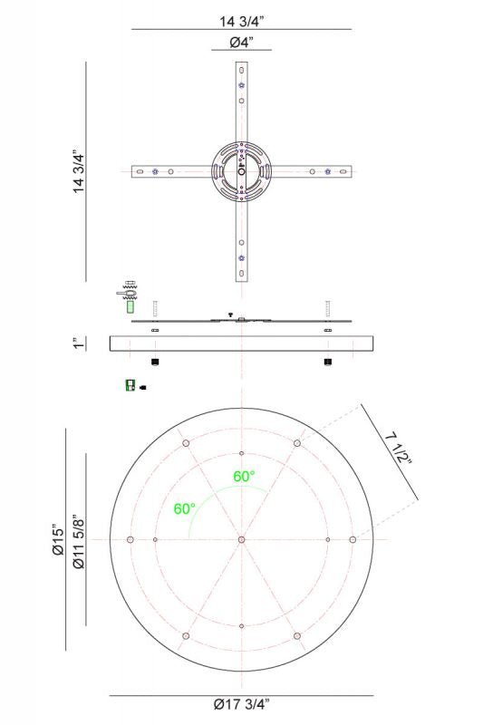 Accessoire Noir | MULTI CEILING CANOPY - Noir