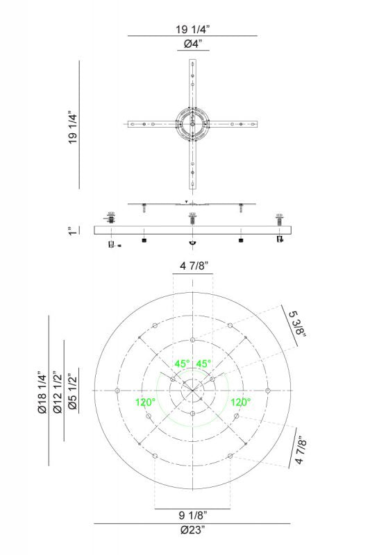 Accessoire Noir | MULTI CEILING CANOPY - Noir