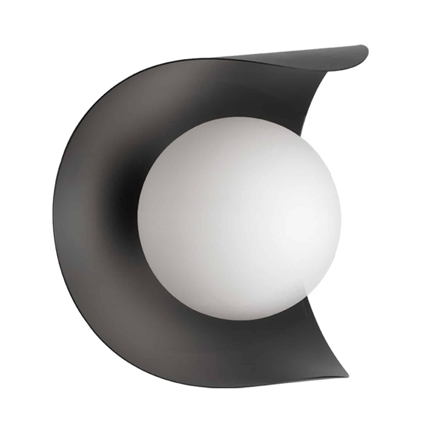 Applique murale Noir | CRESCENT — 6 po