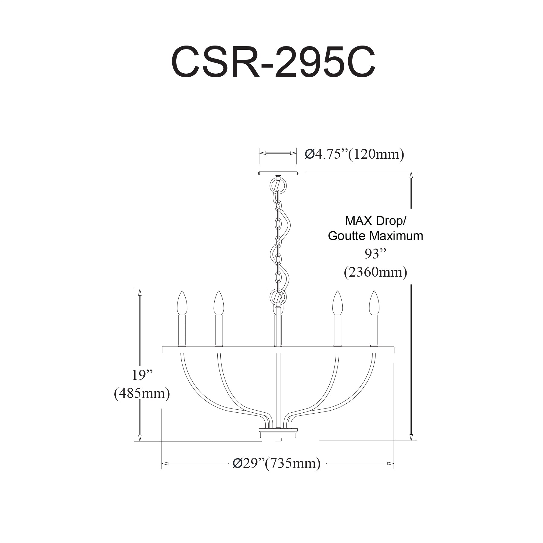 Luminaire suspendu | CESAR — 29 po
