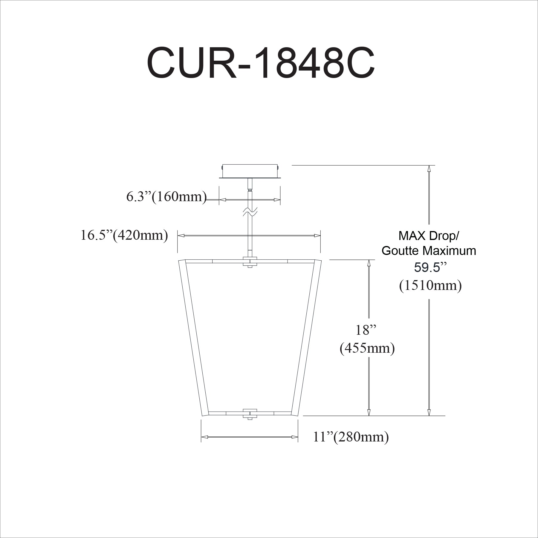 Luminaire suspendu Laiton vieilli | CURANT