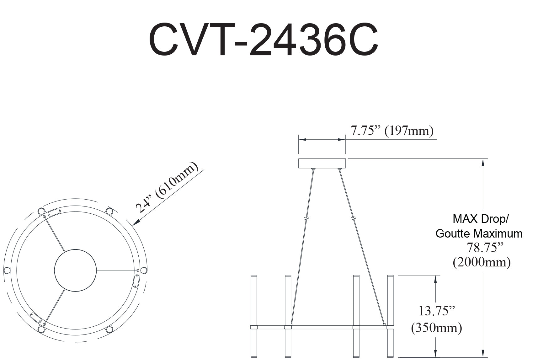 Luminaire suspendu Laiton vieilli | CORVETTE