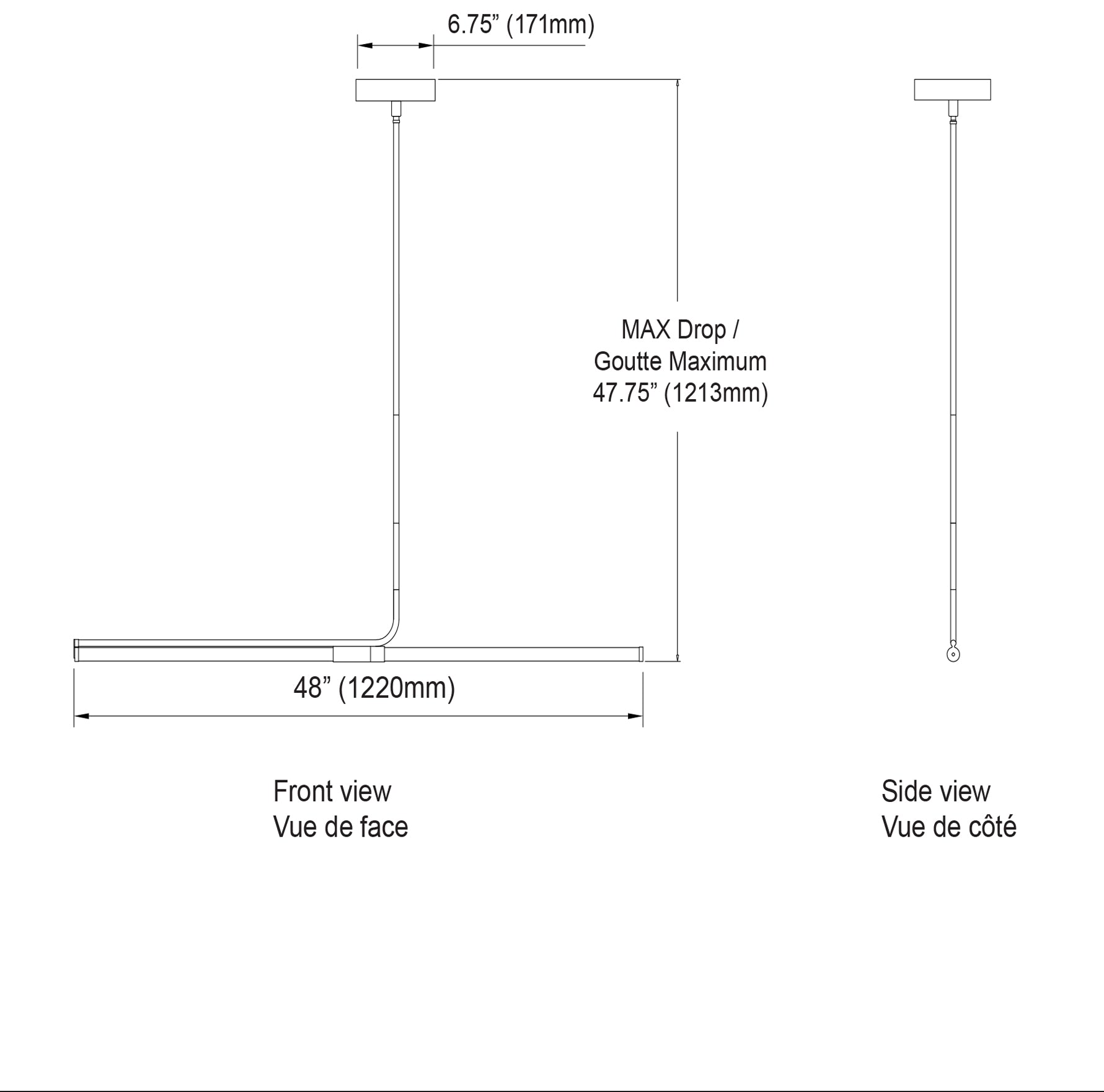 Luminaire suspendu | CORVETTE — 48 po