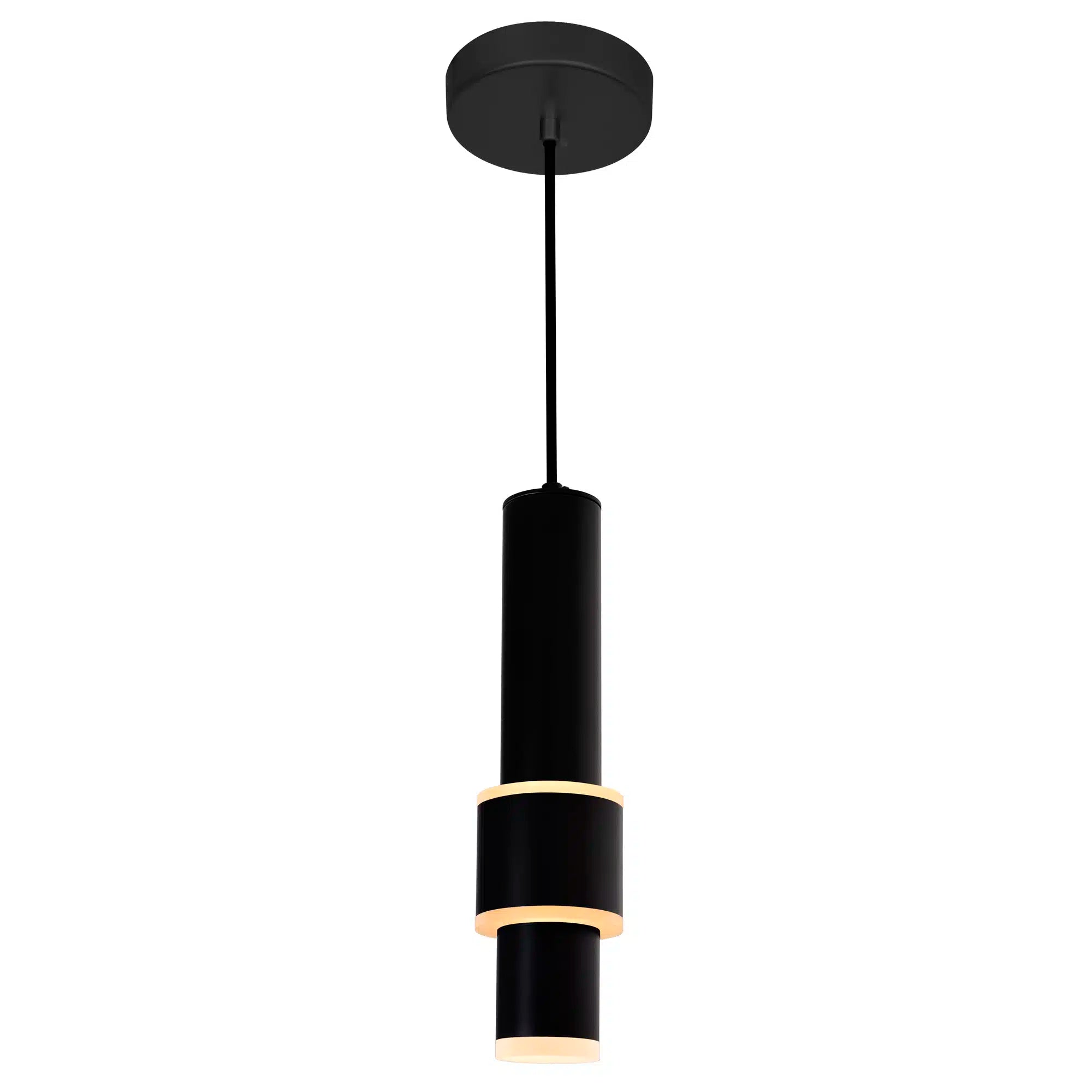 Luminaire suspendu Noir et or satiné | LENA