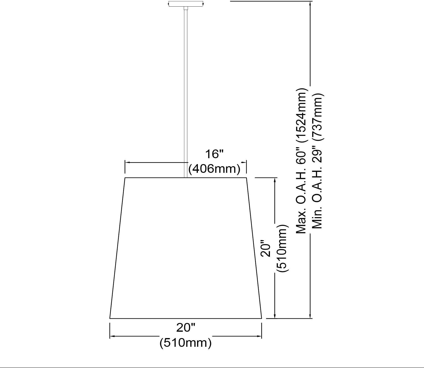 Luminaire suspendu | DALIA — 20 po