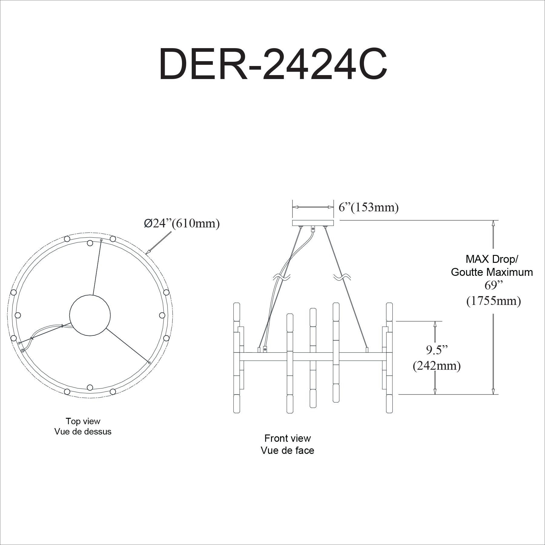 Luminaire suspendu Noir | DERRY