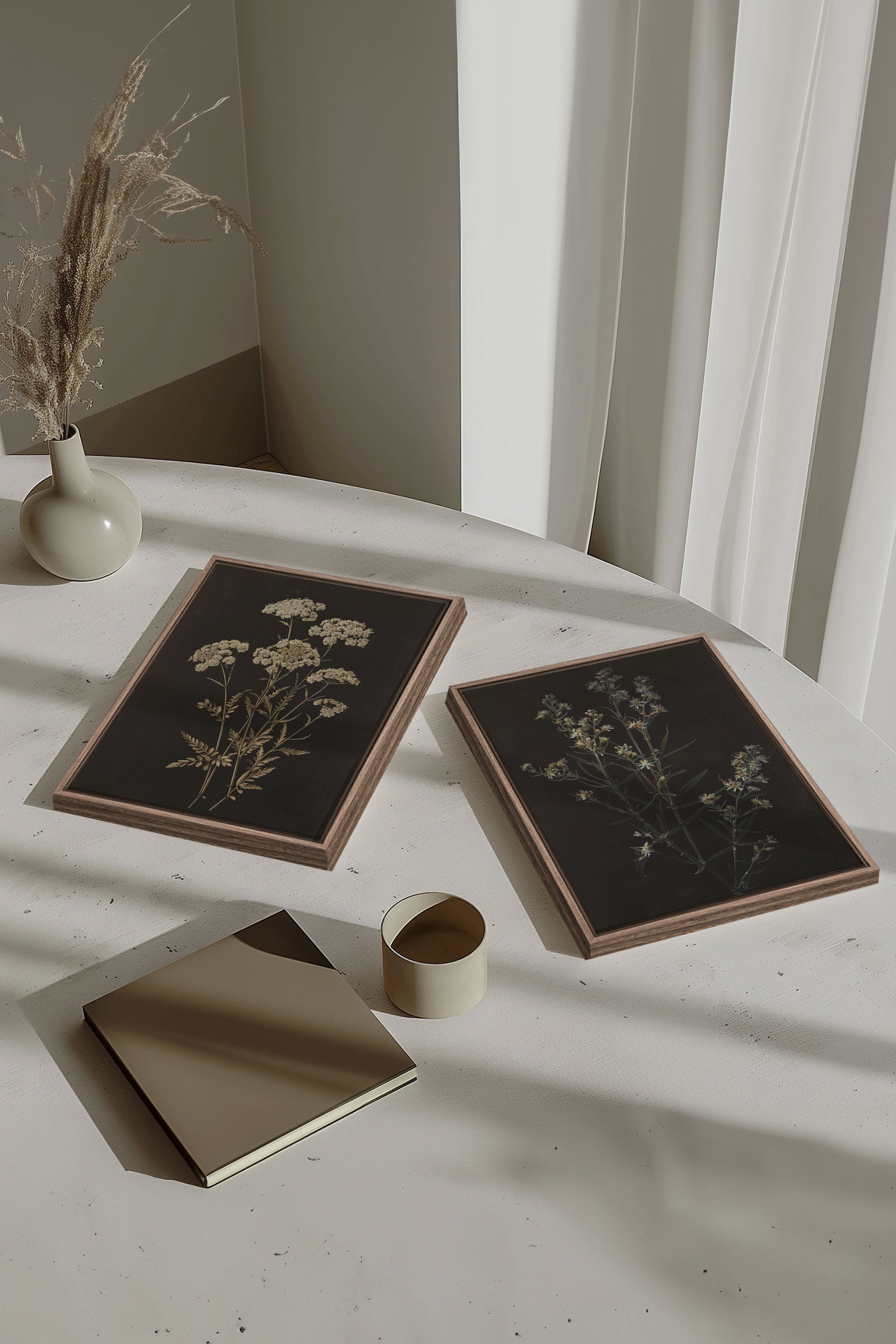 DUO FLEURS PRÉCIEUSES (2 Oeuvres sur toile étirée)
