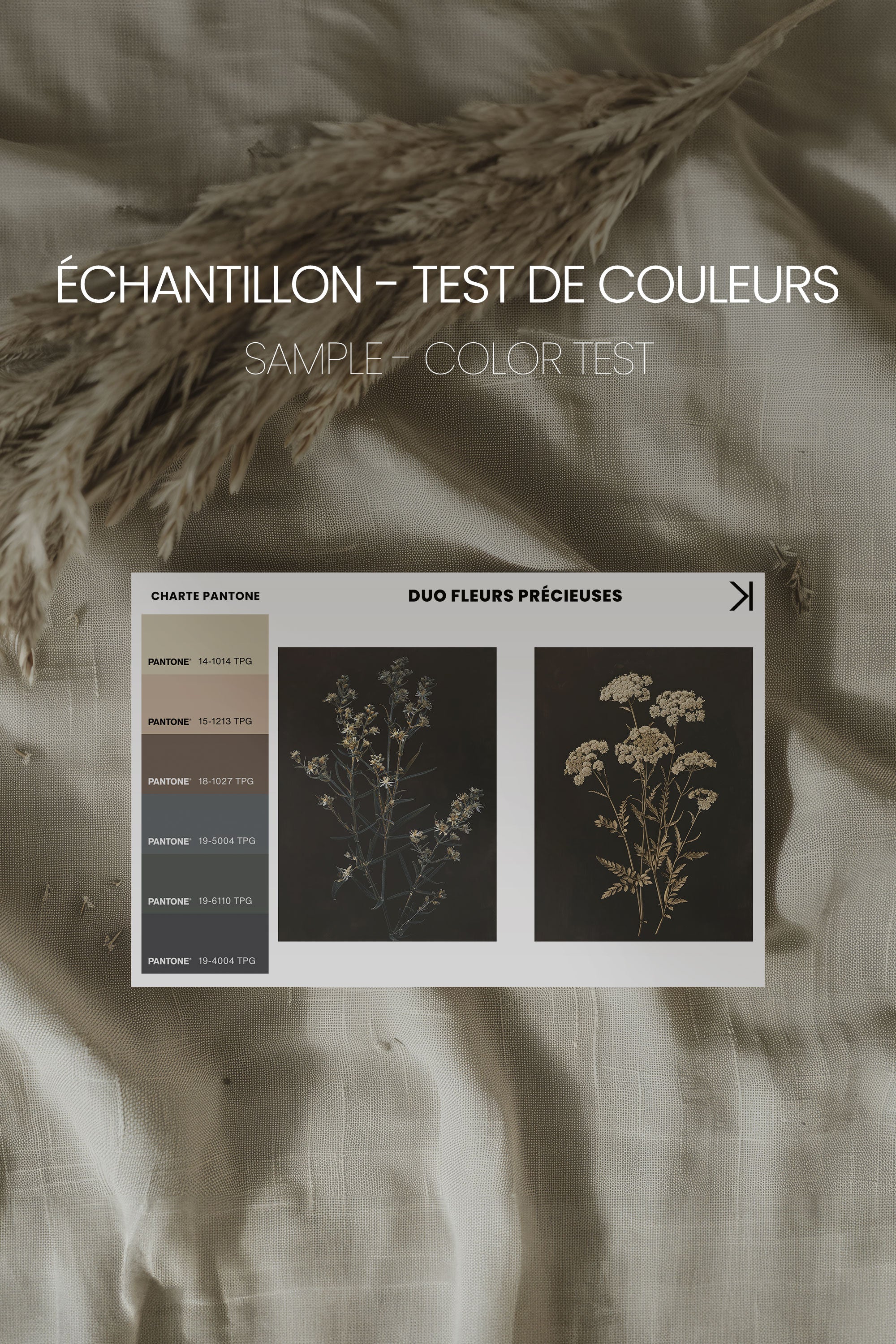 DUO FLEURS PRÉCIEUSES (2 Oeuvres sur toile étirée)