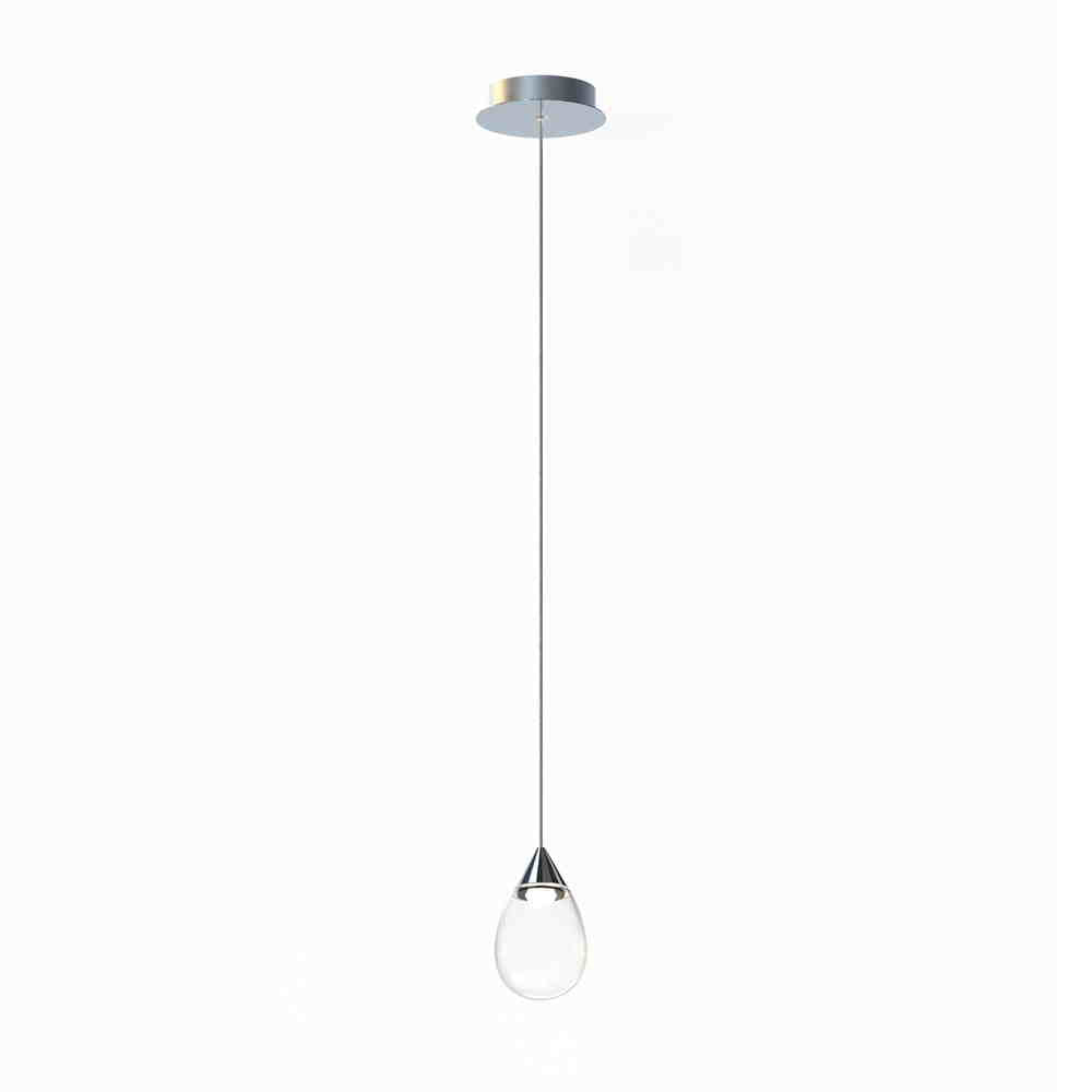 DEWDROP Suspension simple Chrome DEL INTÉGRÉ - E21561-18PC | MAXIM/ET2
