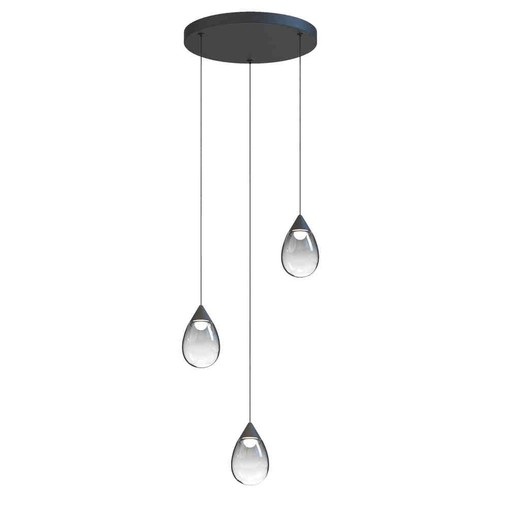 DEWDROP Suspension Noir DEL INTÉGRÉ - E21563-142BK | MAXIM/ET2