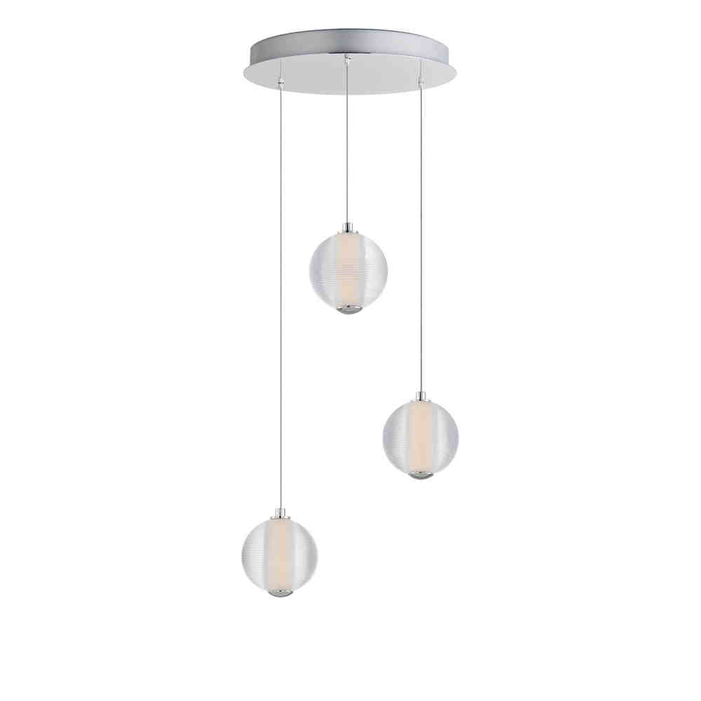 RHYTHM Suspension Chrome DEL INTÉGRÉ - E24643-144PC | MAXIM/ET2