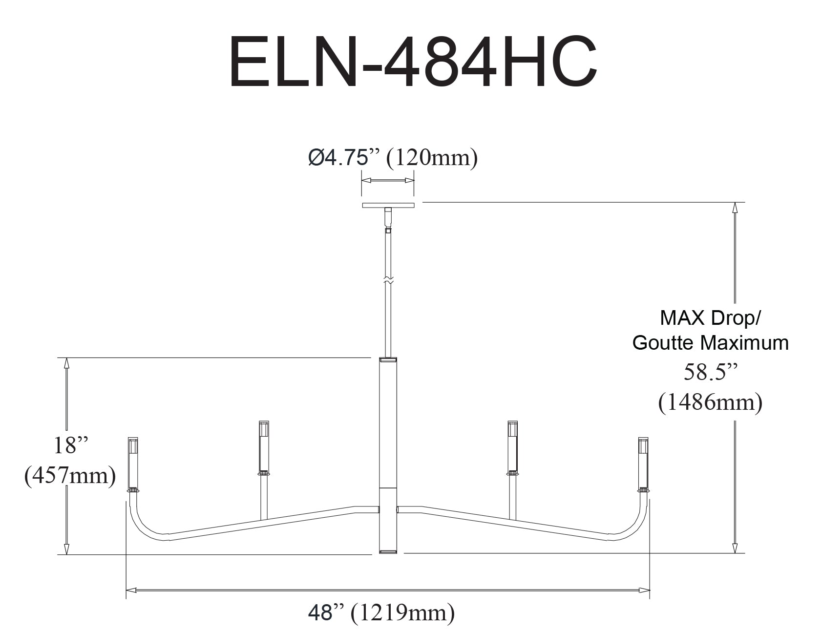 Luminaire suspendu | ELEANOR — 48 po