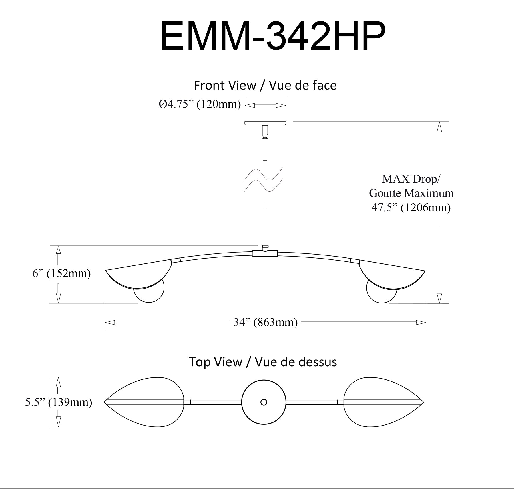 Luminaire suspendu Laiton vieilli | EMMA
