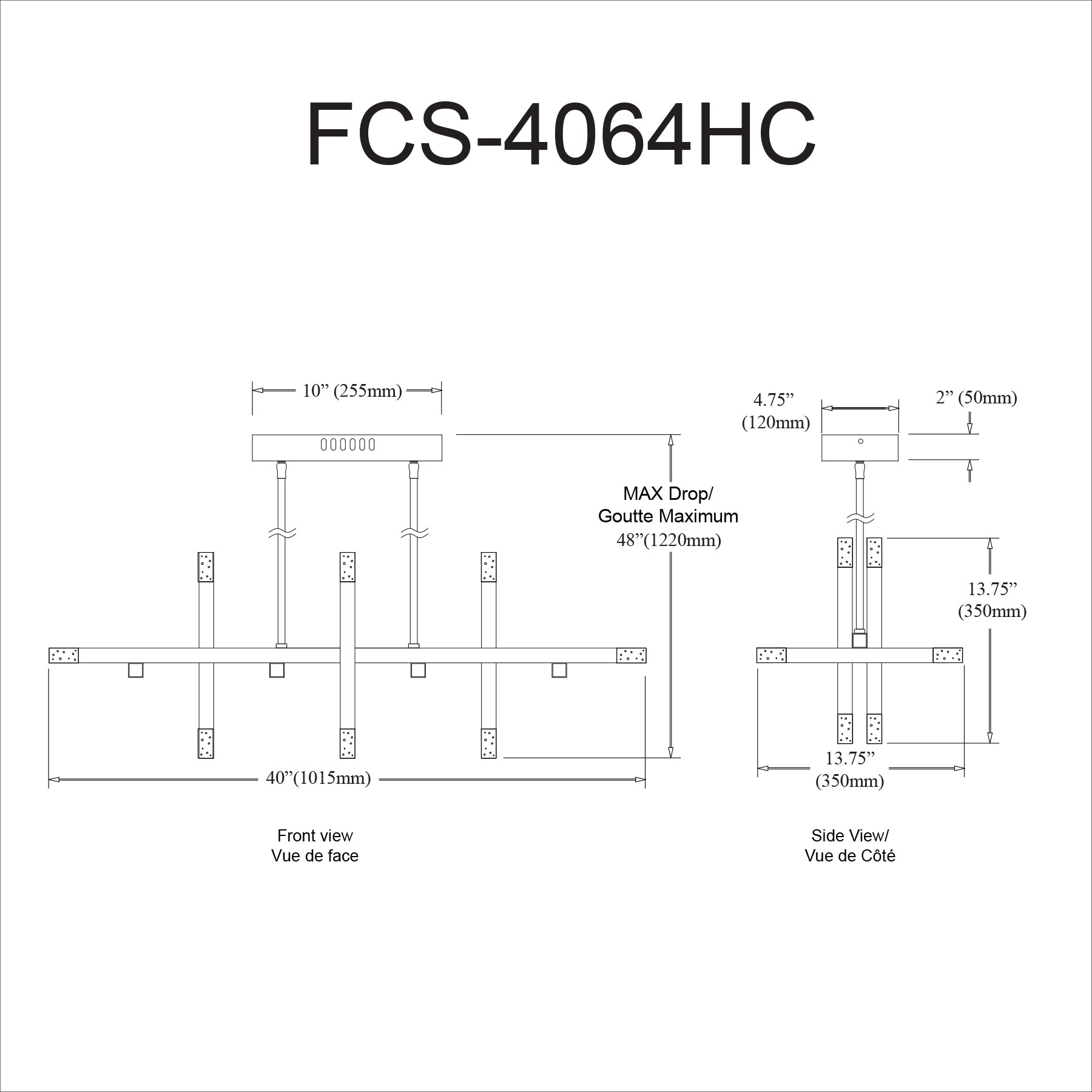 Luminaire suspendu | FRANCESCA — 40 po