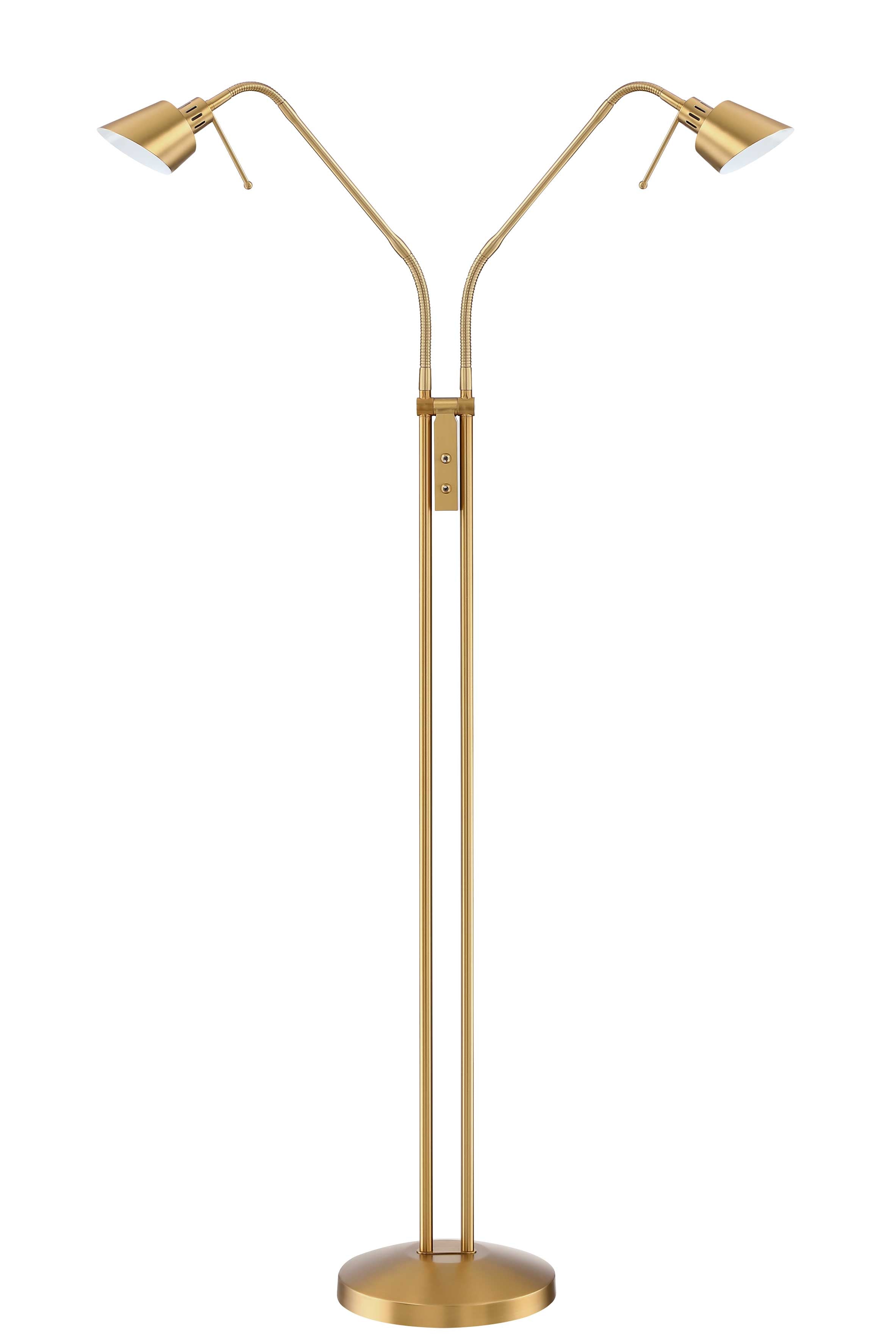 OSLO TWINS Floor lamp Gold - FL4048-2-BRS | KENDAL
