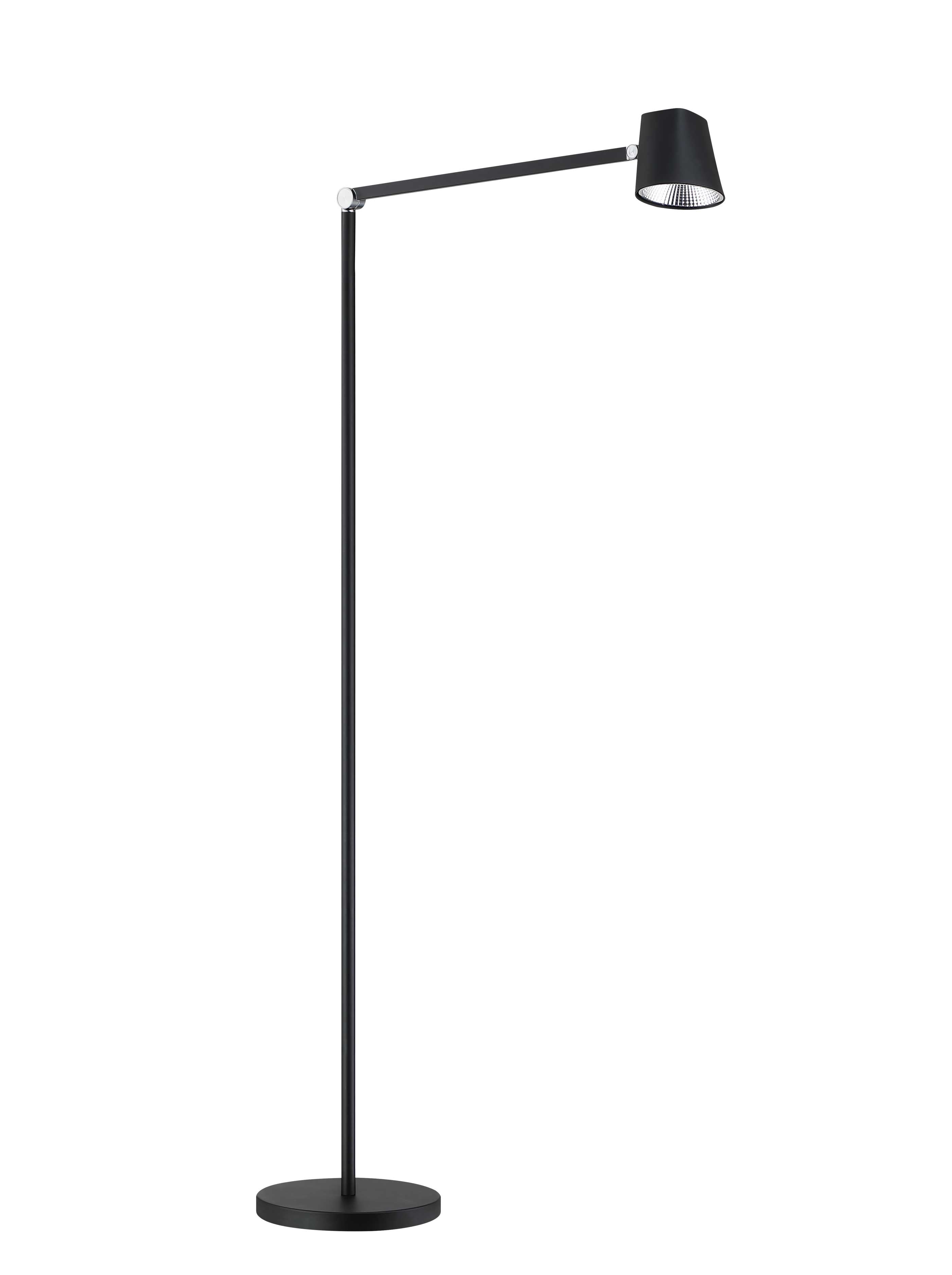 VEGA Lampe sur pied Noir DEL INTÉGRÉ - FL6101-BLK | KENDAL