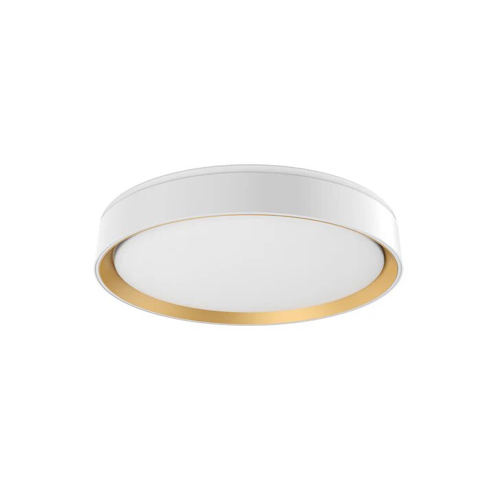 ESSEX Plafonnier Blanc, Or DEL INTÉGRÉ - FM43916-WH/GD-5CCT | Kuzco