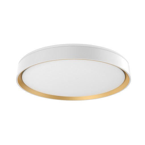 ESSEX Plafonnier Blanc, Or DEL INTÉGRÉ - FM43920-WH/GD-5CCT | KUZCO