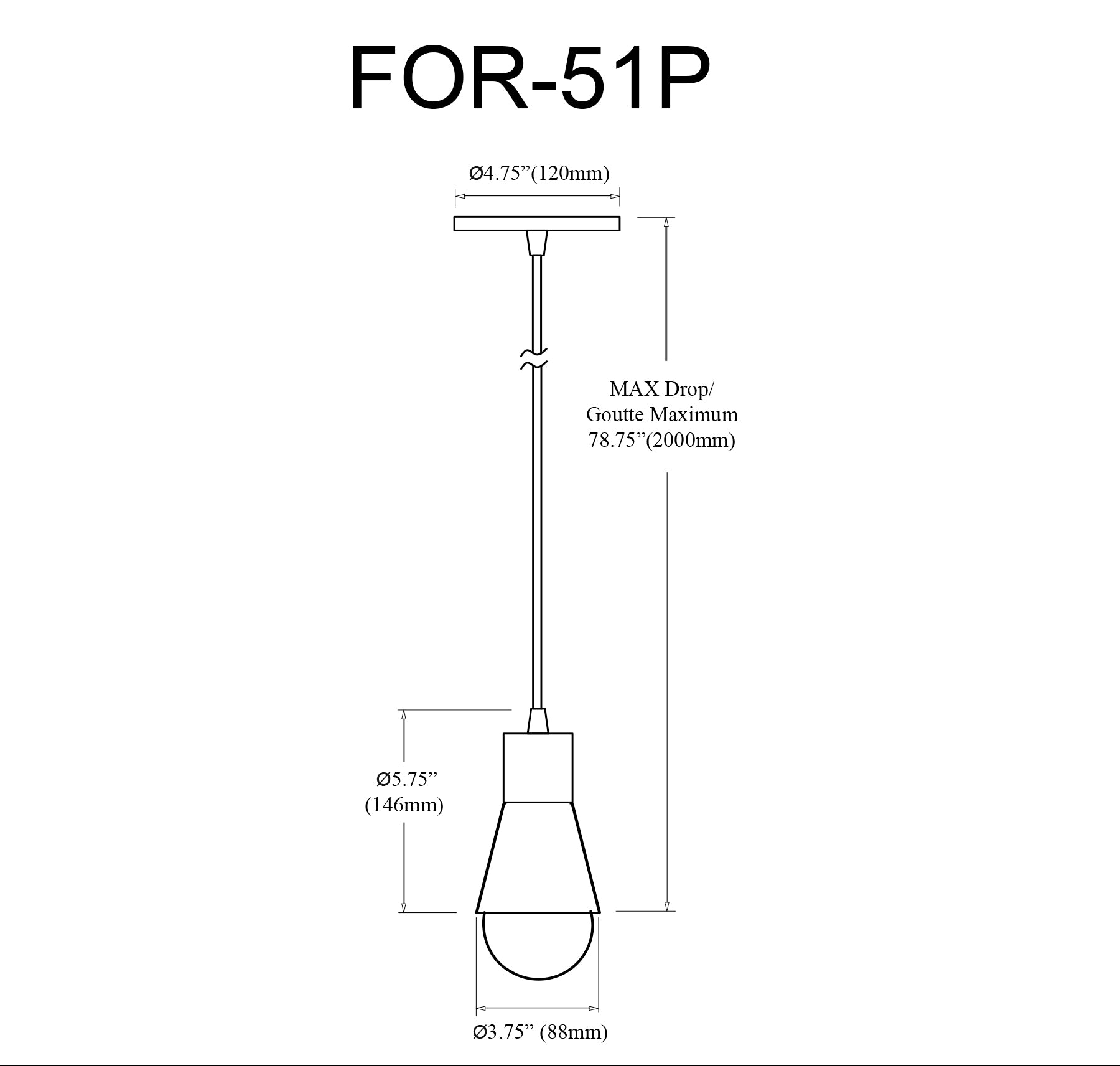 Luminaire suspendu Noir mat | FORTUNA